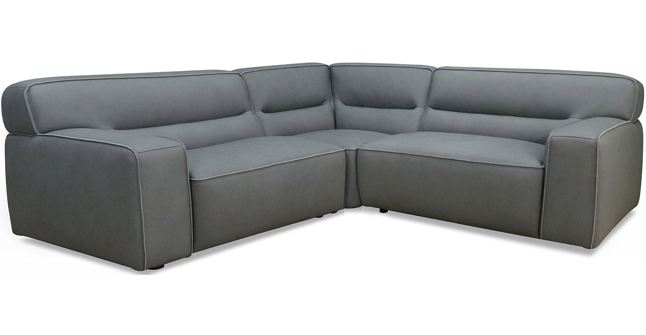 Dani Leather Sectional Collection, Slate